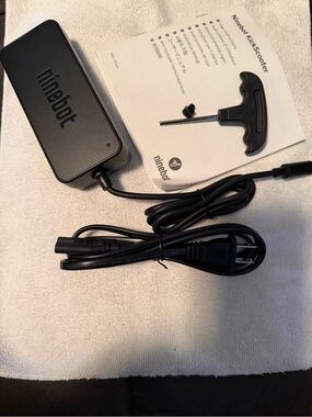Black Charger for Electric Scooter - Replacement Power Adapter